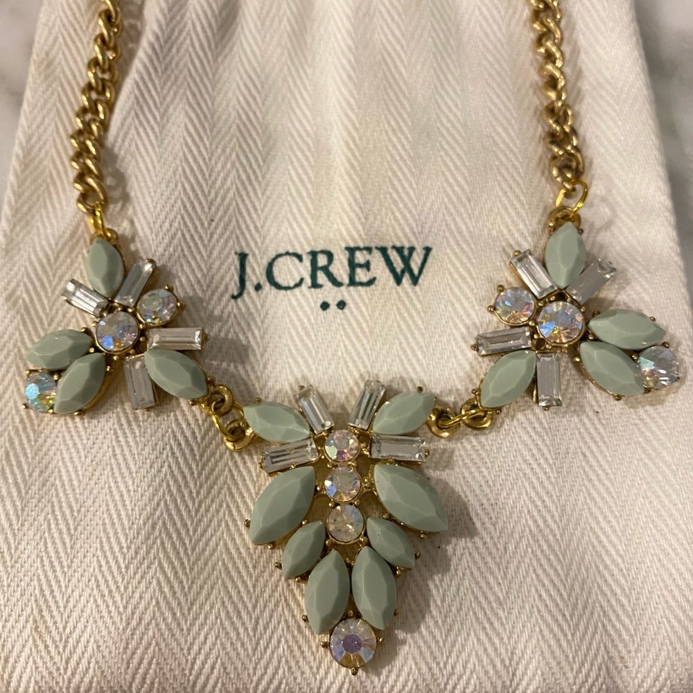 Refurbished J Crew sky blue statement necklace